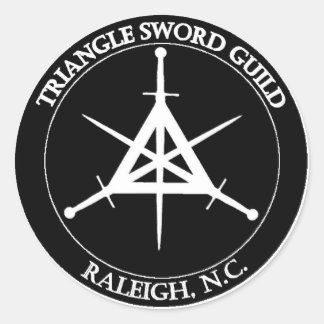 Pegatina de sellos TSG, grande (blanco sobre negro