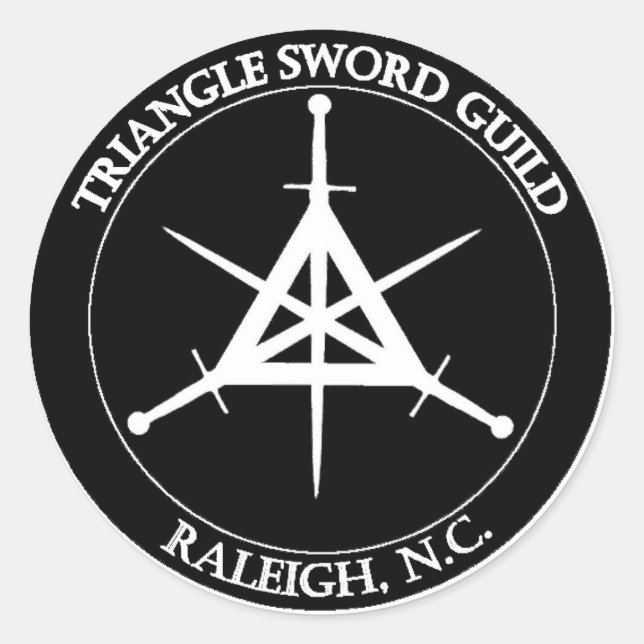 Pegatina de sellos TSG, grande (blanco sobre negro (Anverso)