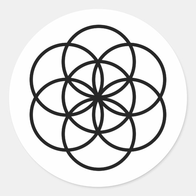 Pegatina de Semilla de la Vida (Anverso)