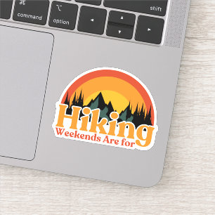 Pegatina de senderismo y fin de semana para hacer 