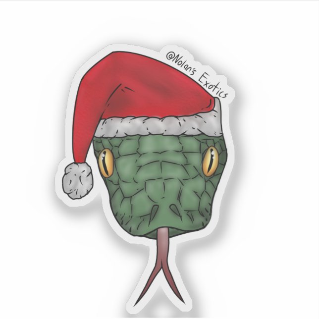 Pegatina de serpiente de Santa (Anverso)