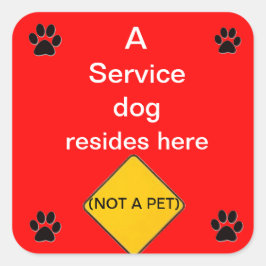 Pegatina de Service Dog Lives Here