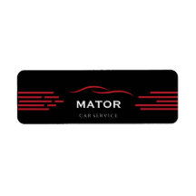 Pegatina de servicio de coche negro y rojo
