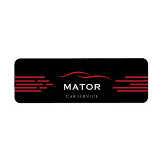 Pegatina de servicio de coche negro y rojo