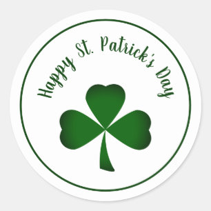 pegatina de shamrock en el día de san patrick