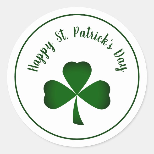 pegatina de shamrock en el día de san patrick (Anverso)