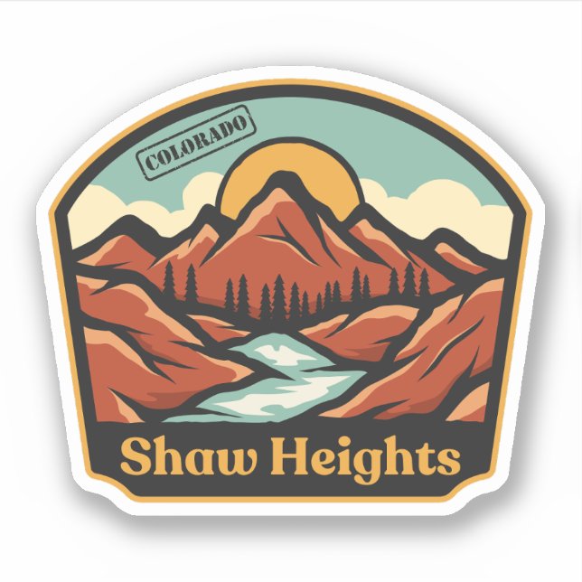 Pegatina de Shaw Heights, Colorado (Anverso)