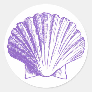 Pegatina de Shell de mar violeta