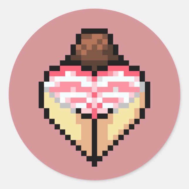 Pegatina de shimapan rosa bonito (Anverso)