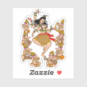 Pegatina de Shiva bailando