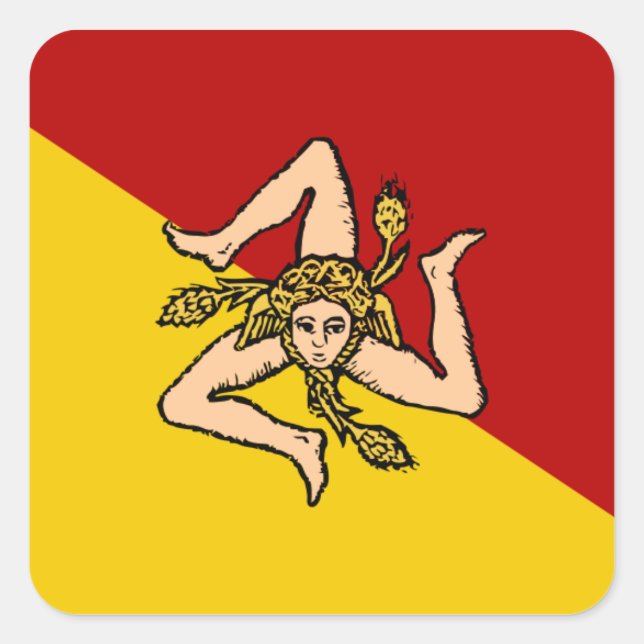 Pegatina de Sicilia Square (Anverso)