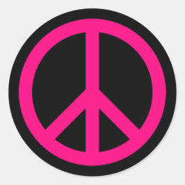 Pegatina de signo de paz rosa