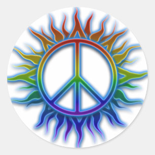Pegatina de signo de paz Sun