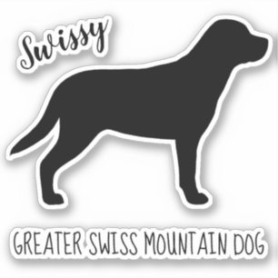 Pegatina de Silhouette de Perro de Montaña Grande