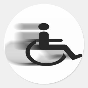 Pegatina de silla de ruedas de velocidad