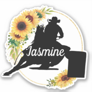 Pegatina de silueta de caballo de nombre personali