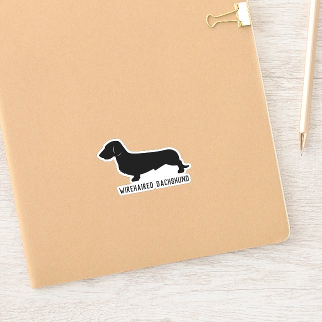 Pegatina de silueta de dachshund (Cuaderno)