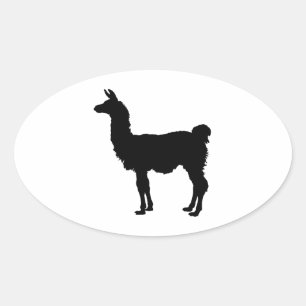 Pegatina de silueta de Llama