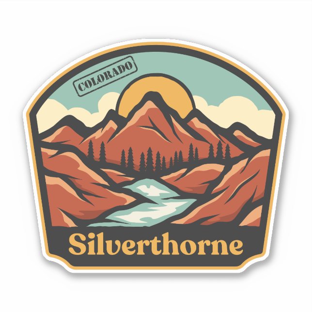 Pegatina de Silverthorne, Colorado (Anverso)