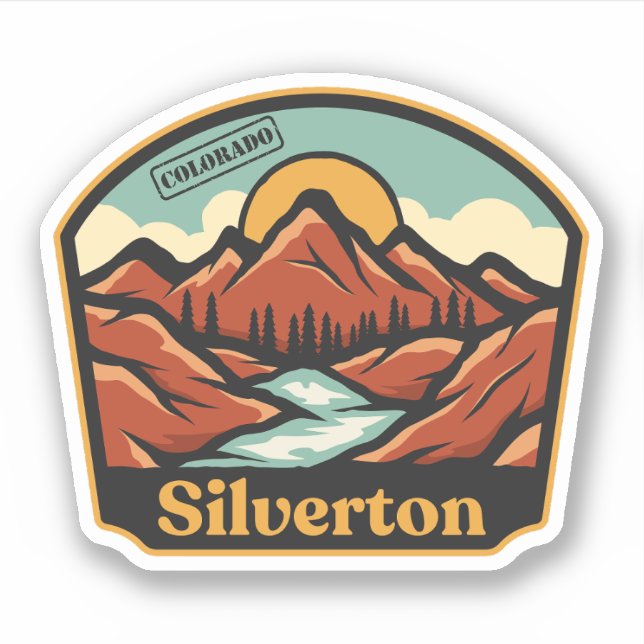 Pegatina de Silverton, Colorado (Anverso)