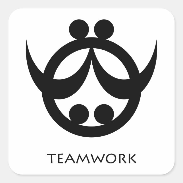 pegatina de Símbolo Adinkra de cooperación (Anverso)