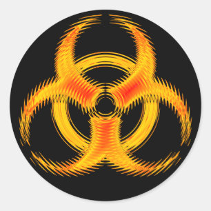 Pegatina de símbolo de bióleo de ripple Naranja