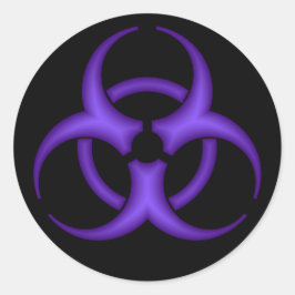 Pegatina de símbolo de púrpura de Biohazard
