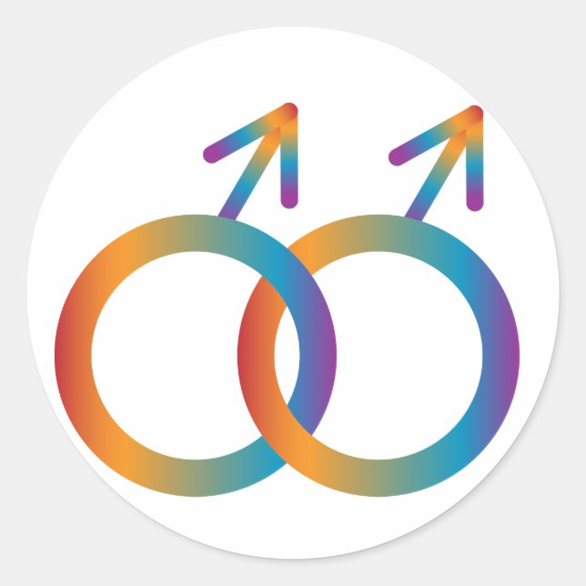 Pegatina de símbolo gay (Anverso)
