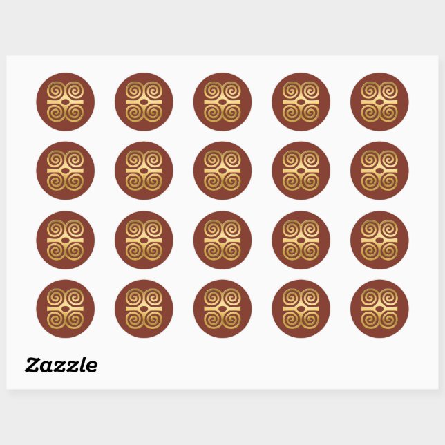 Pegatina de símbolos de Adinkra africana (fuerza) (Hoja)