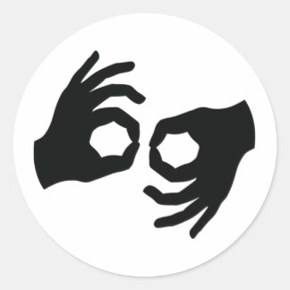PEGATINA de símbolos de mano de intérprete de leng