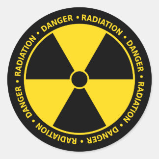 Pegatina de símbolos de radiación