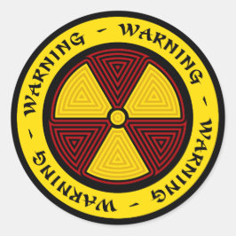 Pegatina de símbolos de radiación de arte gráfico