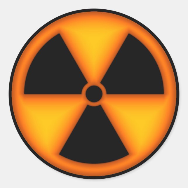 Pegatina de símbolos de radiación naranja (Anverso)
