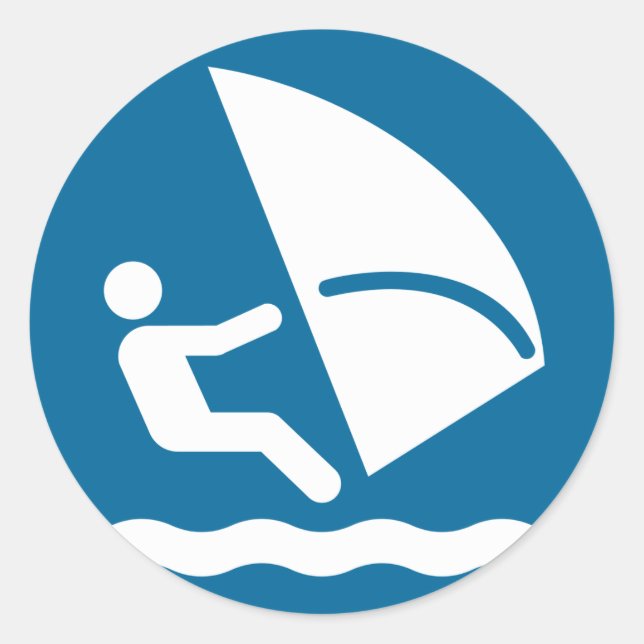 Pegatina de símbolos de windsurf (Anverso)