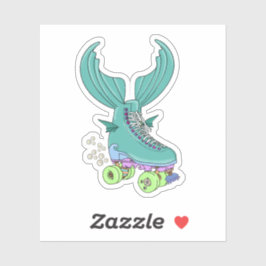 Pegatina de sirena de patinaje para patinaje sobre