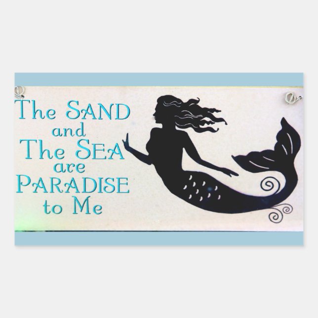 pegatina de sirenas de arena y mar (Anverso)