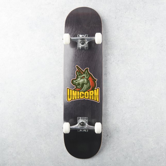 Pegatina de Skateboard Demon Unicorn (Monopatín)