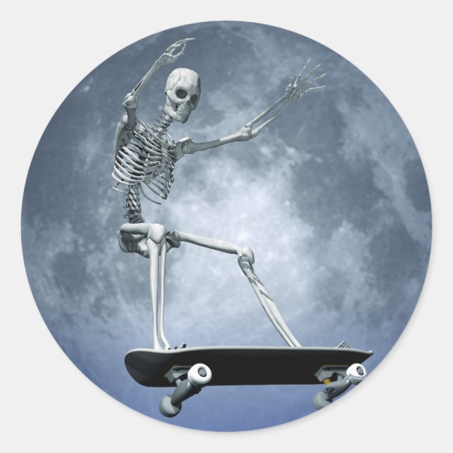 Pegatina de Skateboarding Moonlight (Anverso)