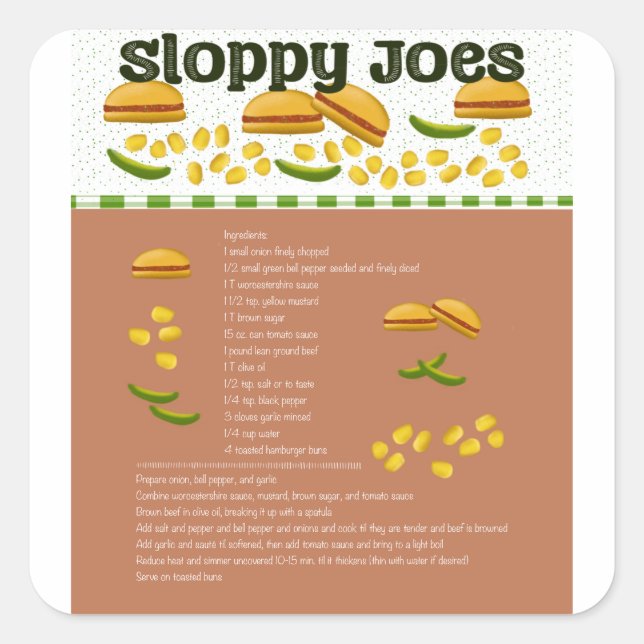 Pegatina de Sloppy Joes (Anverso)