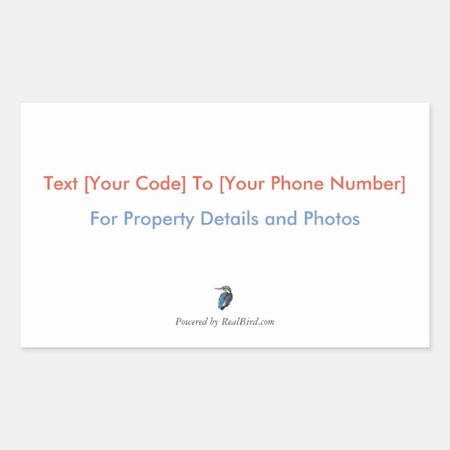 Pegatina de SMS RealBird (Anverso)