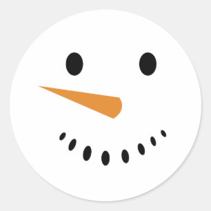 Pegatina de Snowman Face en vacaciones de invierno