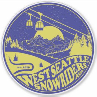 Pegatina de Snowriders azules