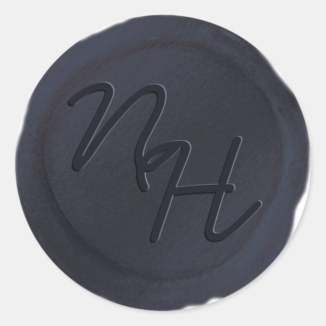 Pegatina de sobre de las iniciales del sello de ce (Anverso)