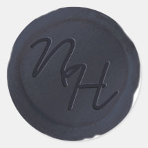 Pegatina de sobre de las iniciales del sello de ce