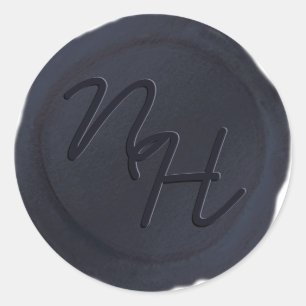 Pegatina de sobre de las iniciales del sello de ce