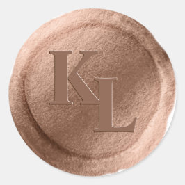 Pegatina de sobre de las iniciales del sello de ce