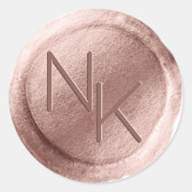 Pegatina de sobre de las iniciales del sello de ce