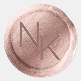 Pegatina de sobre de las iniciales del sello de ce