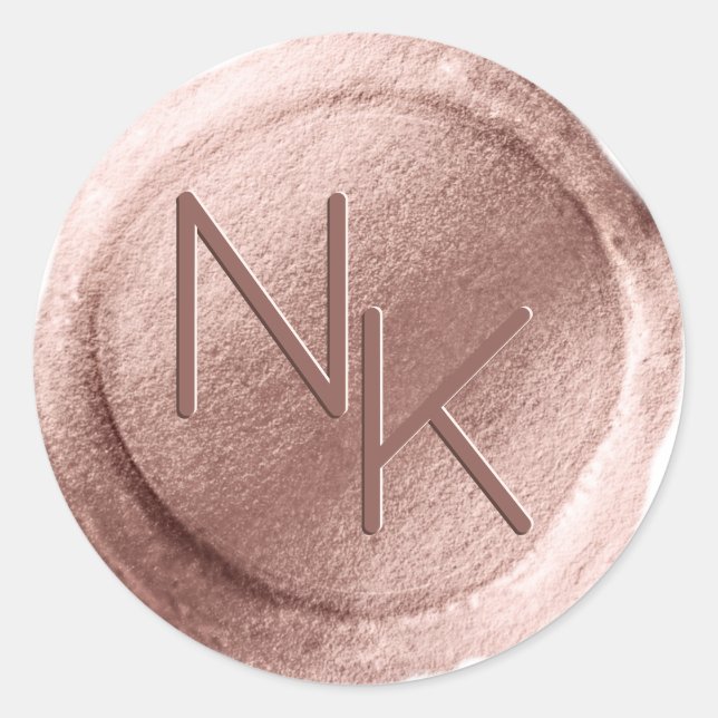 Pegatina de sobre de las iniciales del sello de ce (Anverso)