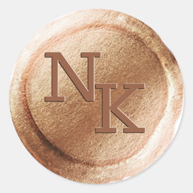 Pegatina de sobre inicial de sello de cera de Reli (Anverso)